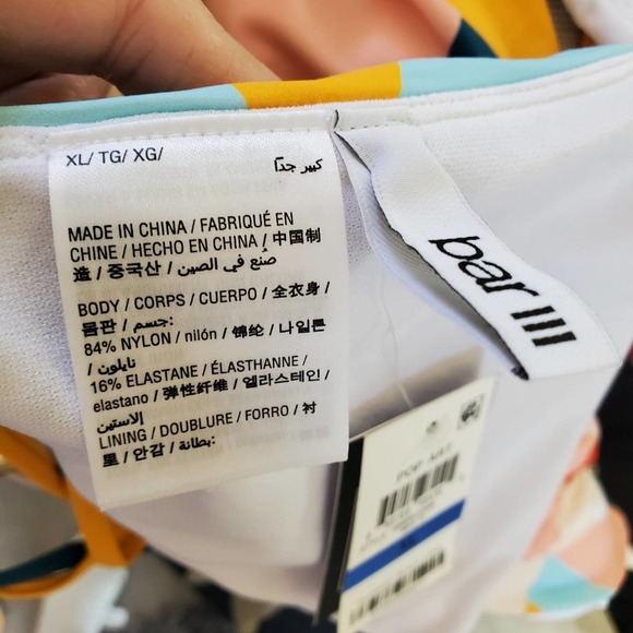 BAR III Pop Art Printed Strappy-Back One-Piece Swimsuit Size XL - Picture 4 of 6